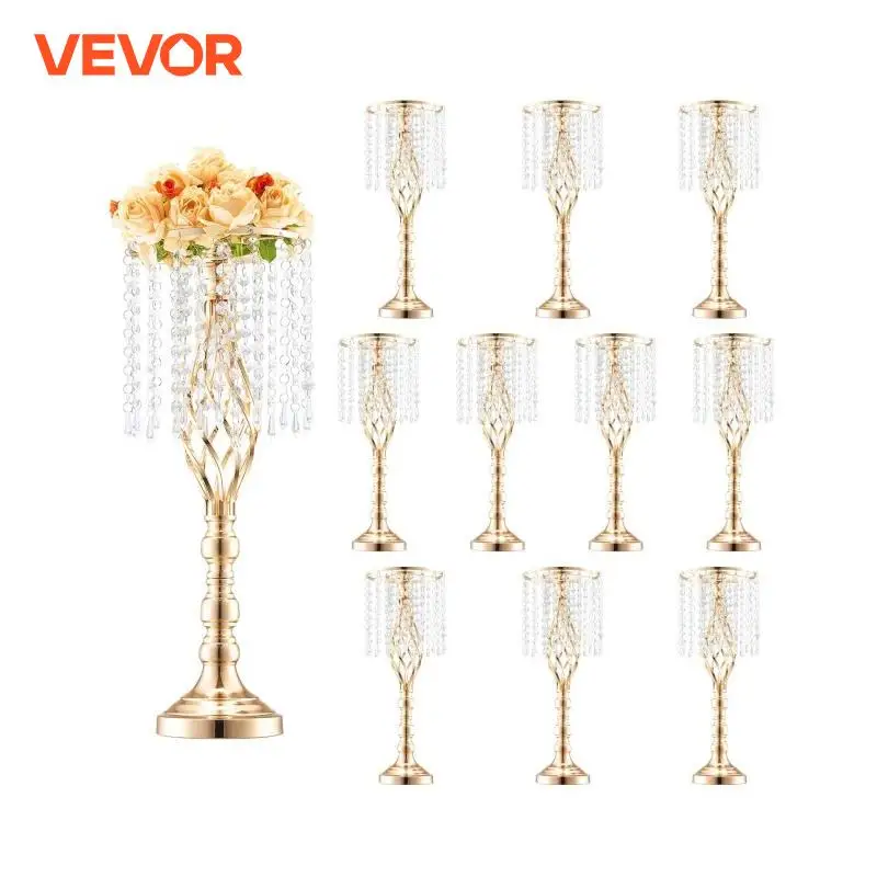Centerpiece Vase Tall - VEVOR Kristal Tinggi Bunga Pernikahan Berdiri