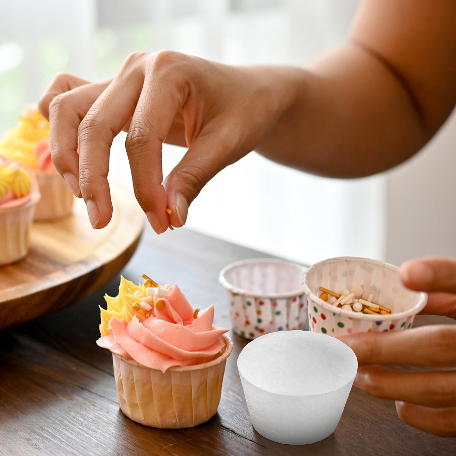 Wedding Supply Decor - 20Pcs Kue DIY Busa Cupcake Kokoh