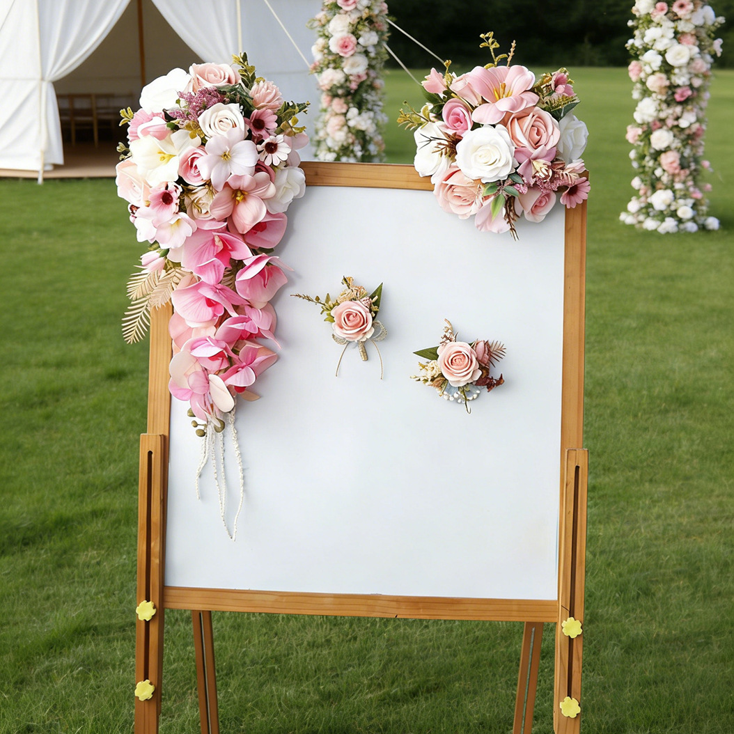 Wedding Ceremony Supply - Kit Bunga Pernikahan Yannew Pink, Corsage,