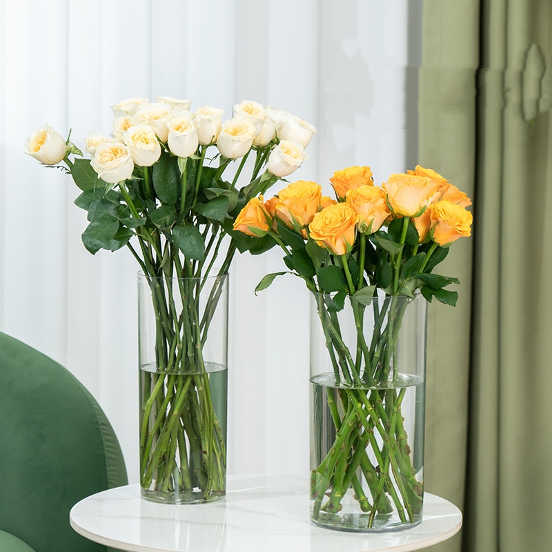 Centerpiece Vase Tall - Vas Bunga Silinder Akrilik Transparan Baru,