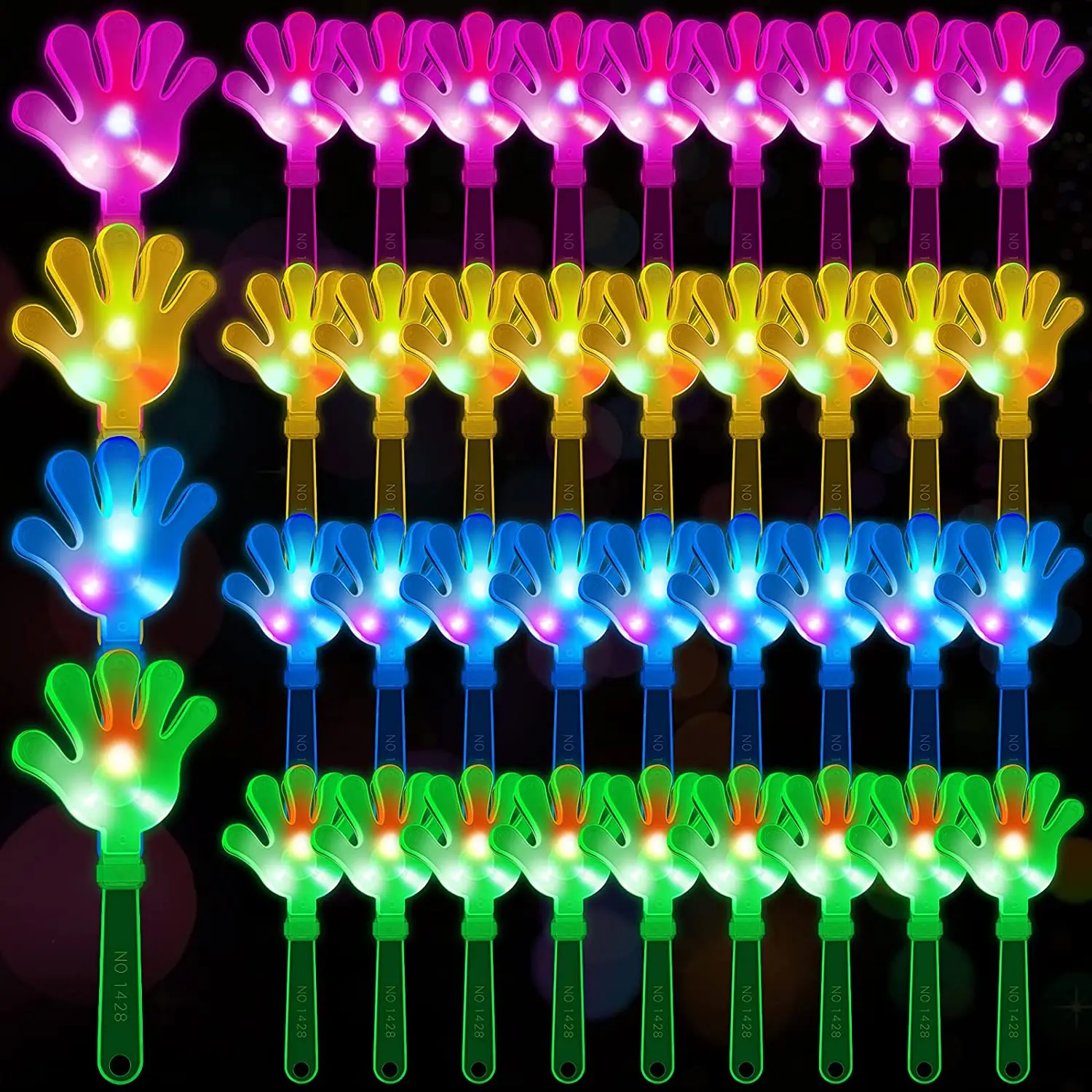 Wedding Event Supply - 12 buah Clapper tangan menyala LED