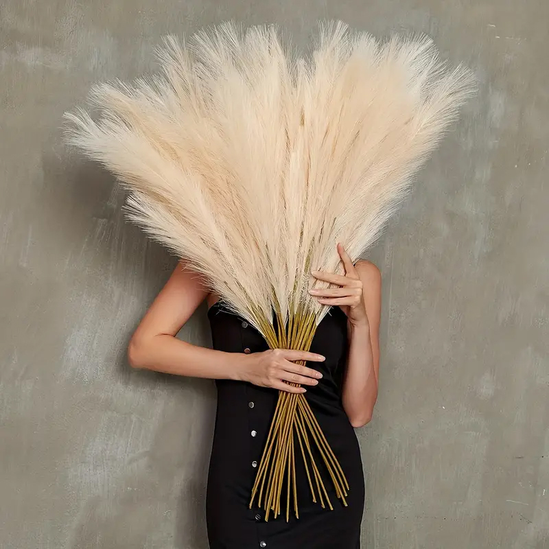 Centerpiece Vase Tall - Rumput Pampas Buatan 39 Inci, Bunga