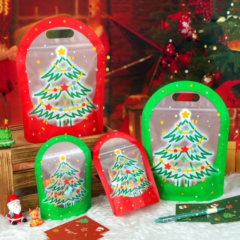 Wedding Event Supply - 100 Buah Tas Kemasan Camilan Natal