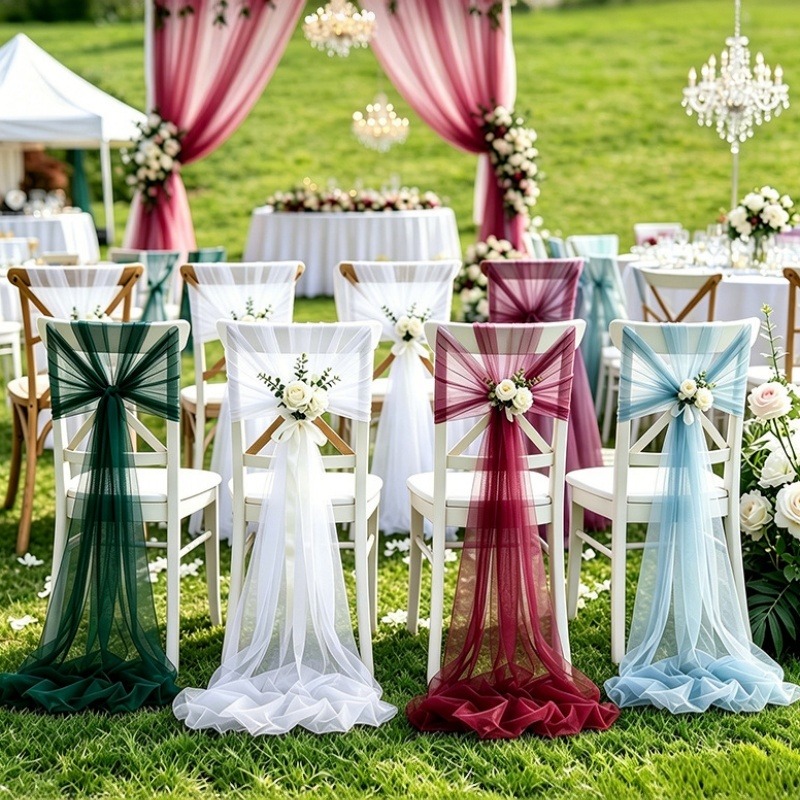 Wedding Ceremony Supply - Gulungan Kain Tulle Swiss Romantis untuk