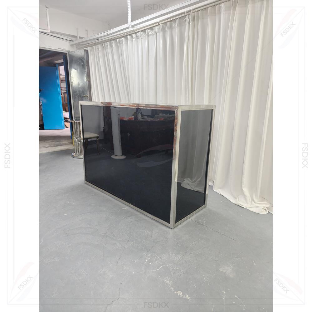 Meja Resepsionis Cermin Hitam  - Wedding Supply Factory ulasan dan harga