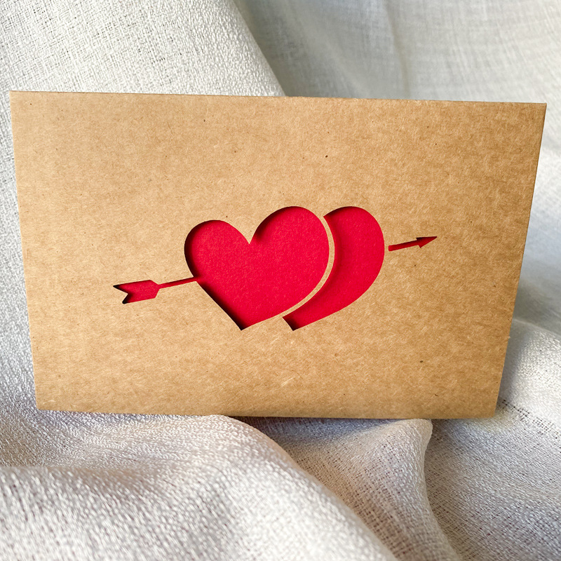 Kartu Hadiah Cinta Kertas Kraf - Wedding Supply Business ulasan dan harga