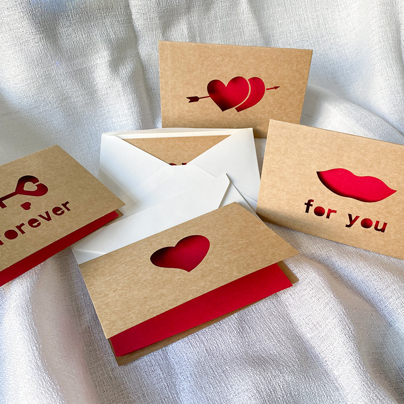 Kartu Hadiah Cinta Kertas Kraf - Wedding Supply Business ulasan dan harga