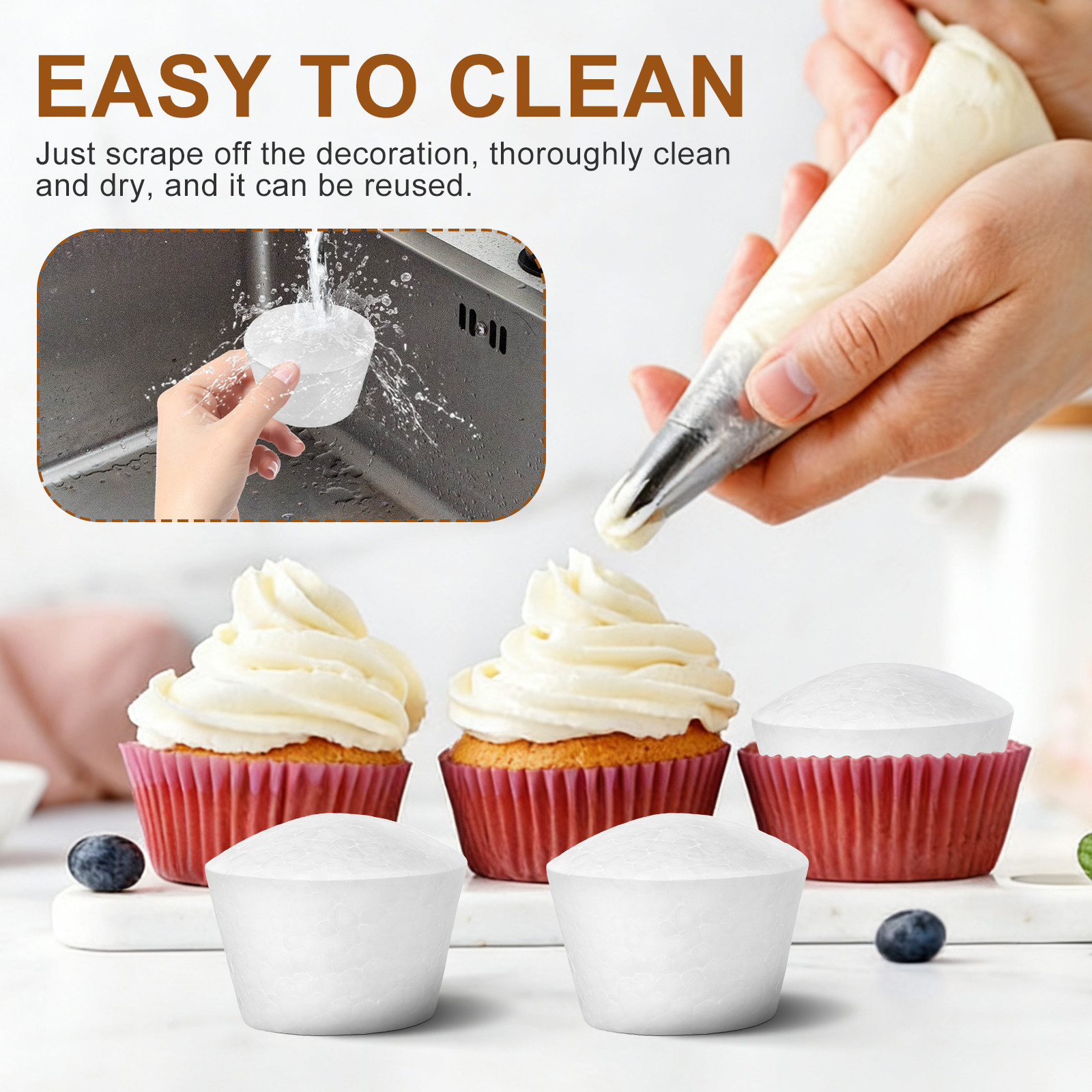 20Pcs Kue DIY Busa Cupcake Kok - Wedding Supply Decor ulasan dan harga