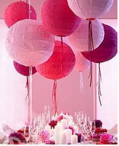 Lentera Kertas Cina Warna Biru - Wedding Event Supply ulasan dan harga