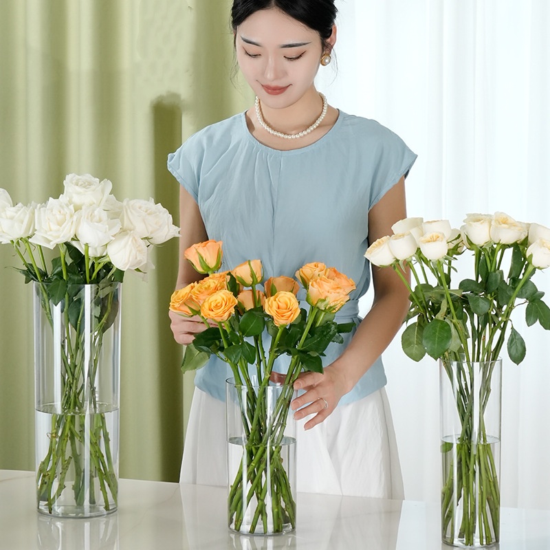 Vas Bunga Silinder Akrilik Tra - Centerpiece Vase Tall ulasan dan harga