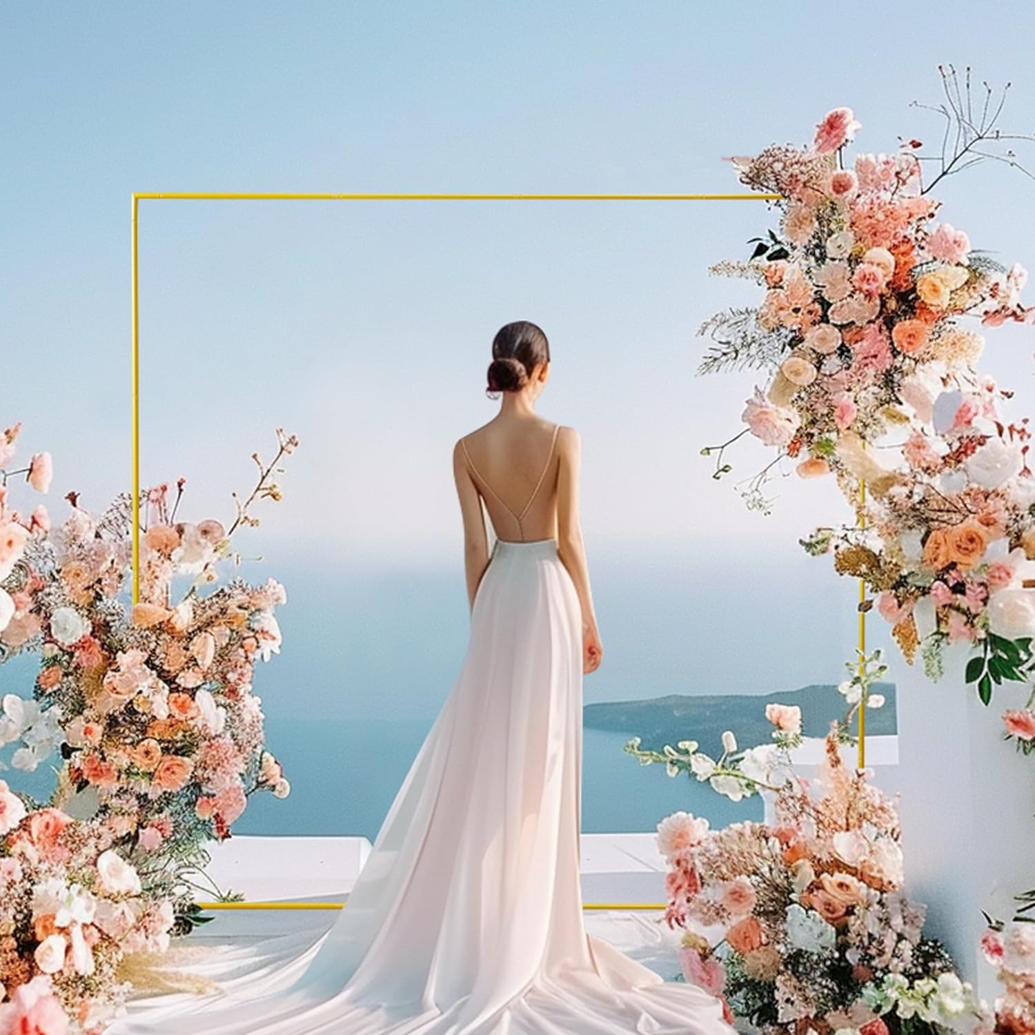 Stand backdrop lengkung pernik - Wedding Balloon Arch ulasan dan harga