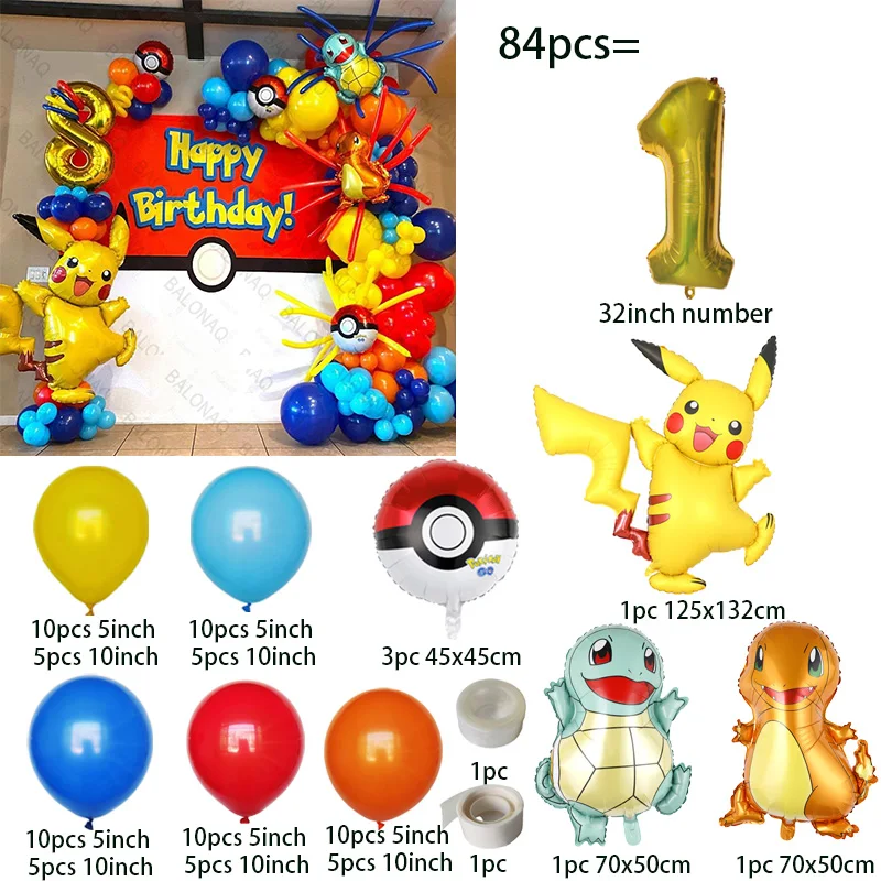 84 Buah Balon Pesta Pikachu Ki - Wedding Supply Kit ulasan dan harga