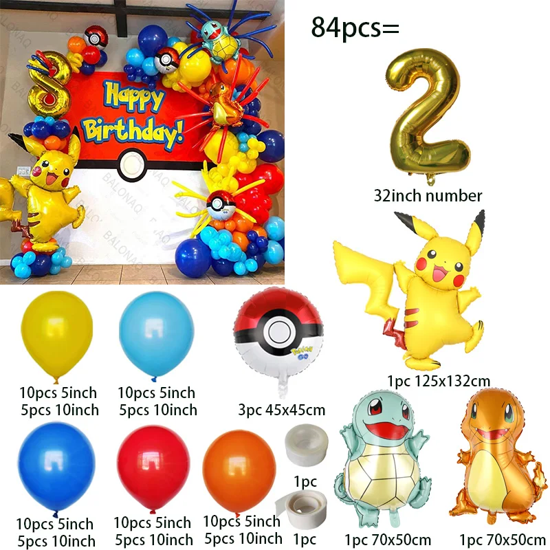 84 Buah Balon Pesta Pikachu Ki - Wedding Supply Kit ulasan dan harga