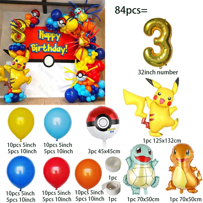 84 Buah Balon Pesta Pikachu Ki - Wedding Supply Kit ulasan dan harga