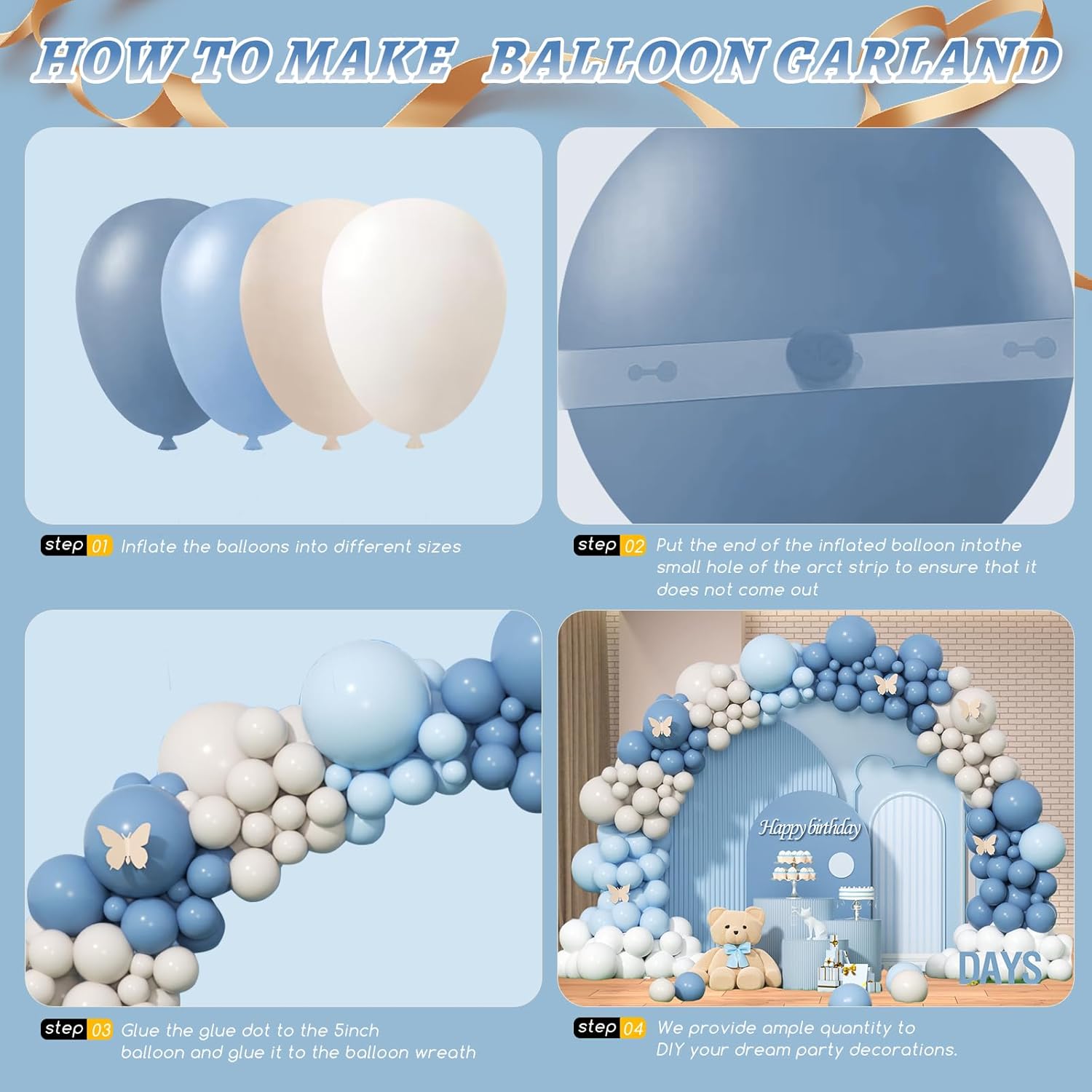 Kit Dekorasi Balon Lateks Puti - Wedding Supply Kit ulasan dan harga