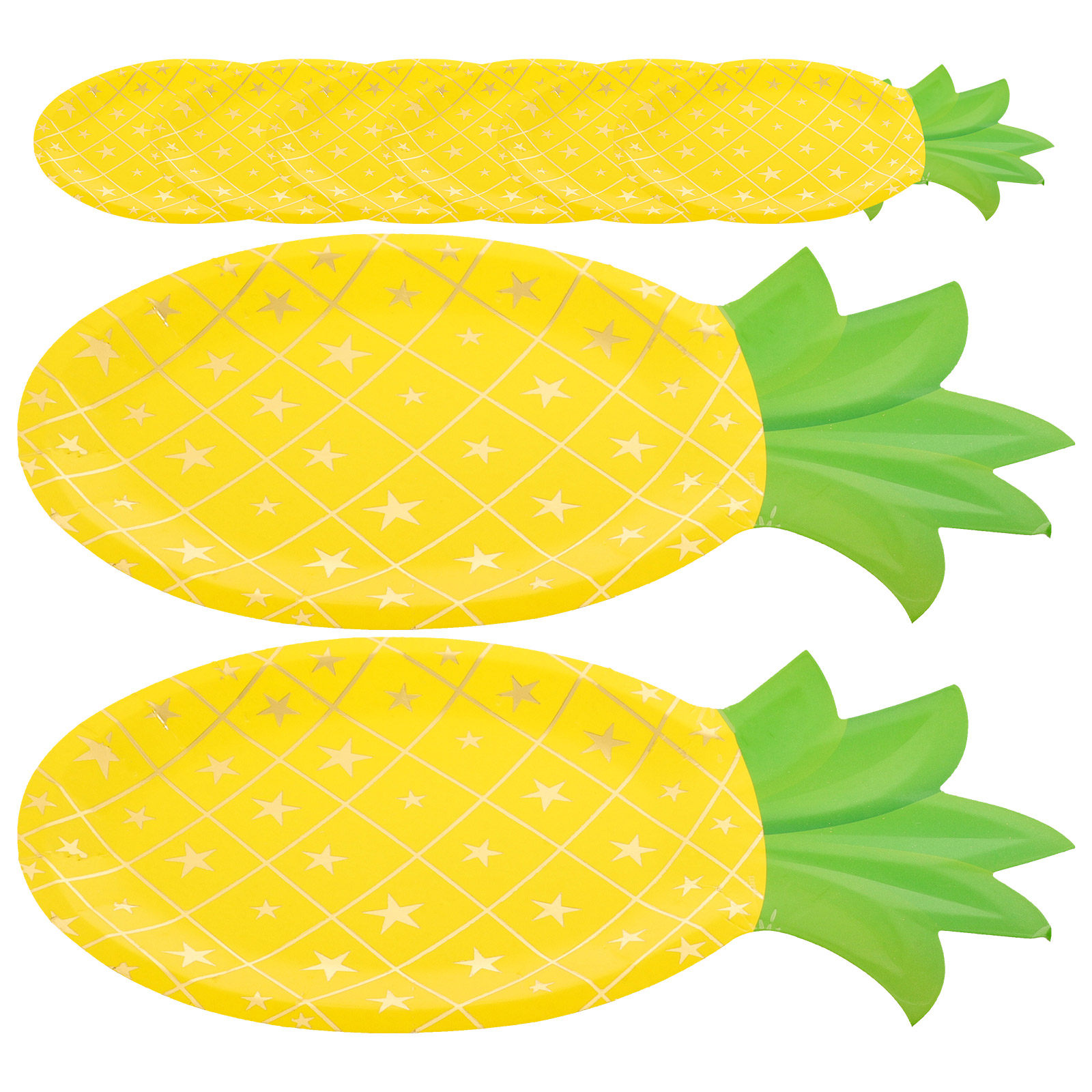 8Pcs Piring Kertas Motif Nanas - Wedding Supply Bulk ulasan dan harga