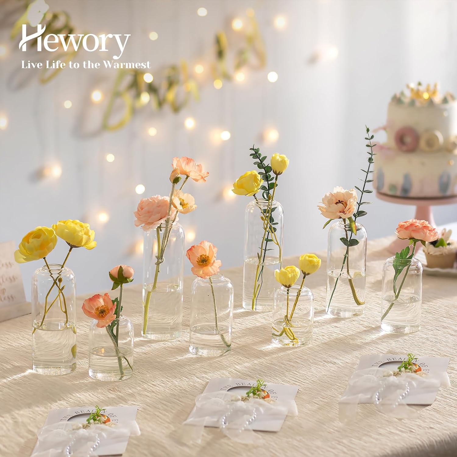 Vas Bunga Kaca Hewory: 20PCS V - Centerpiece Vase Tall ulasan dan harga