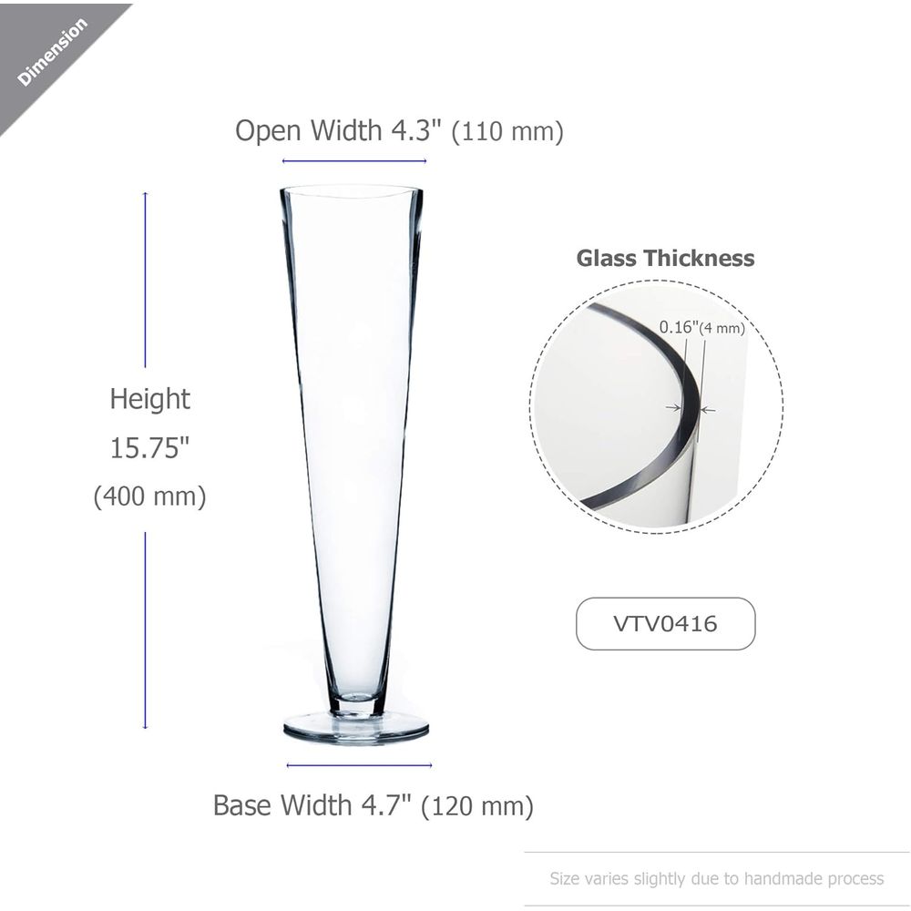 Vas Kaca Trompet WGV, Diameter - Centerpiece Vase Tall ulasan dan harga
