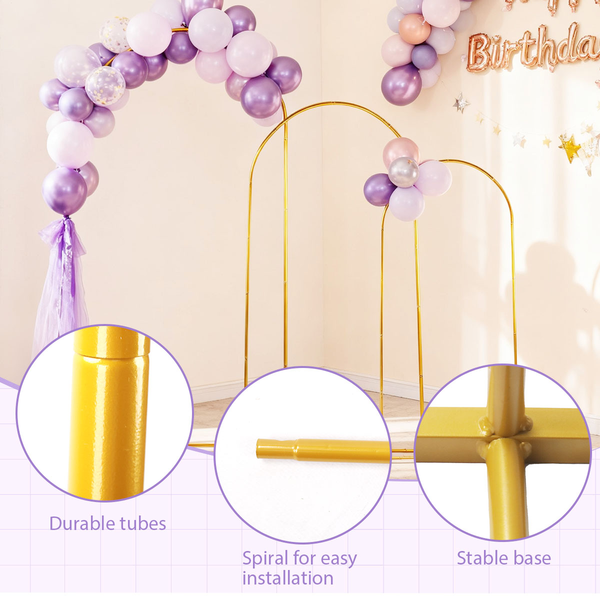 3 Paket Kit Lengkungan Logam E - Wedding Balloon Arch ulasan dan harga