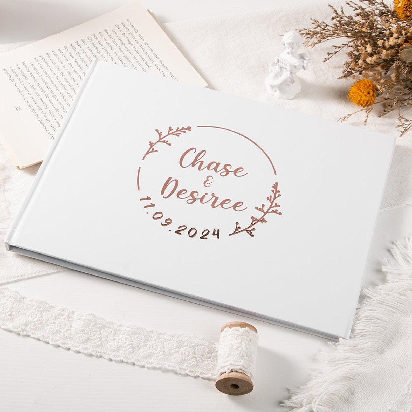 Buku tamu pernikahan kustom bu - Wedding Supply List ulasan dan harga